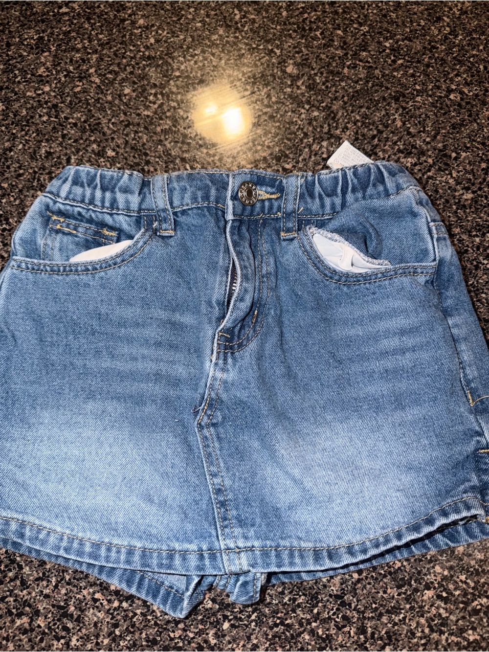 SHEIN Light Blue Denim Skort for Kids